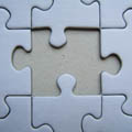 Jigsaw with missing piece