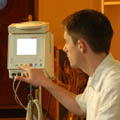 Patient with monitor