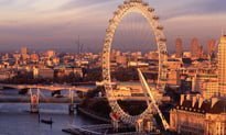 The London skyline, showing the London Eye