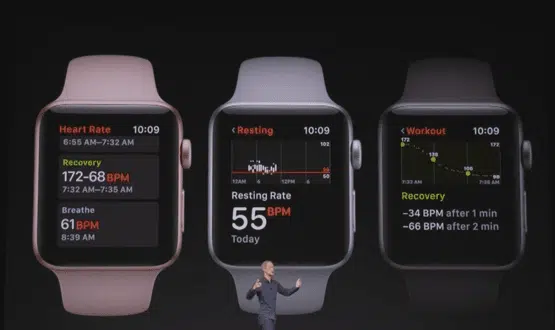 Can apple watch series best sale 3 track heart rate