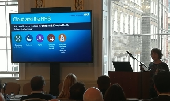 Christine Walters speaking at Digital Health's Cloud Summit