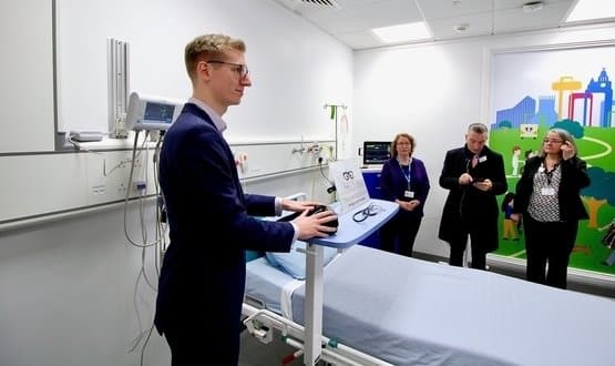 The lab has a 'smart room' which simulates a hospital room