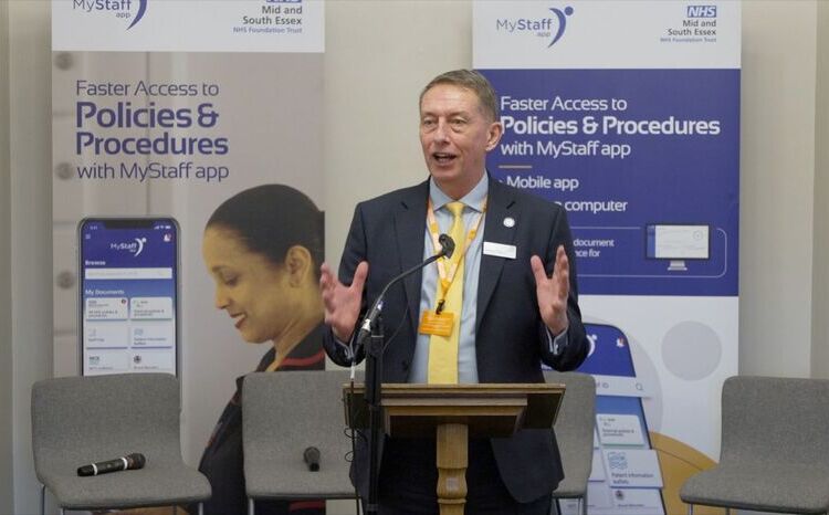 Matthew Hopkins, chief executive at Mid and South Essex NHS Foundation Trust, speaking at the House of Commons